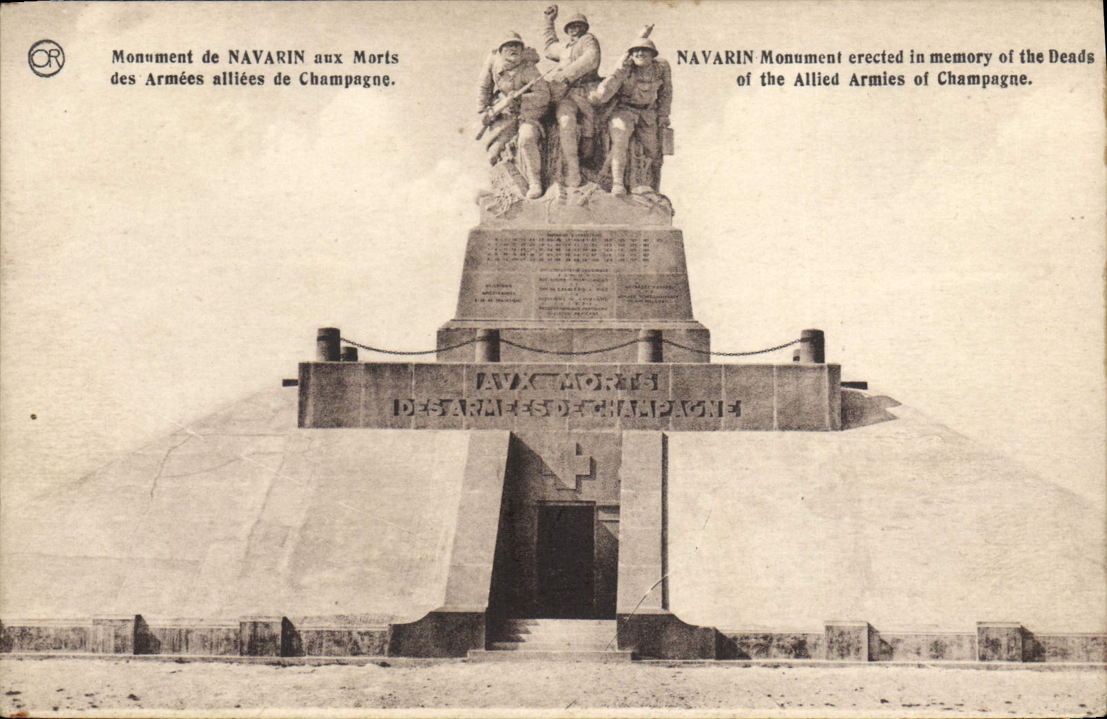 Monument de NAVARIN aux Morts des Armées alliées de Champagne — Éditeur OR, Ch. Brune, Antoungues