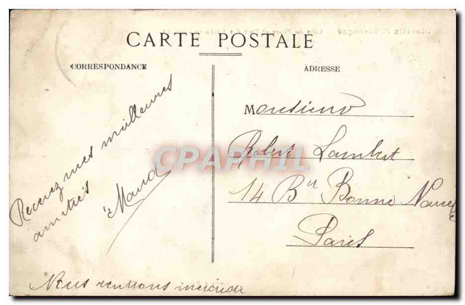 CPA Biarritz Cote du phare et port des pecheurs — Rückseite