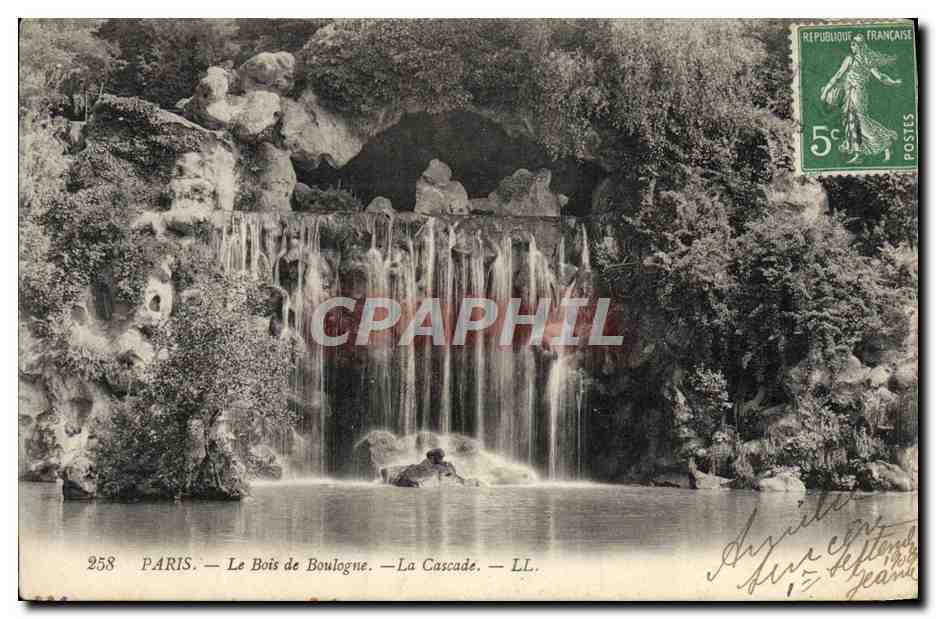 CPA Paris Le Bois de Boulogne La Cascade