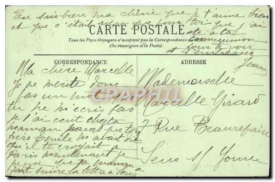 CPA Paris Le Bois de Boulogne La Cascade — Rückseite