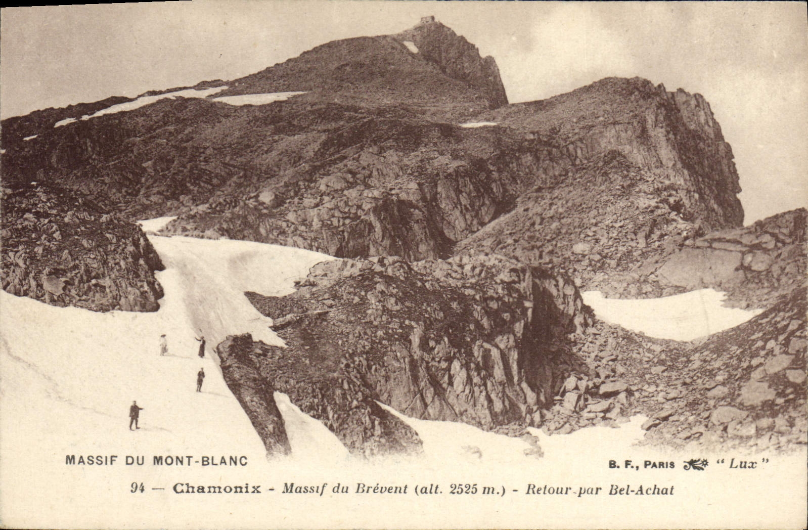 CPA Chamonix Massif Du Brevent Retour par Bel Achat 