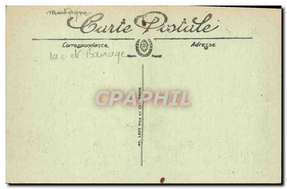 CPA Chamonix La Lac Cornn et la Chaine de Fiz — Verso