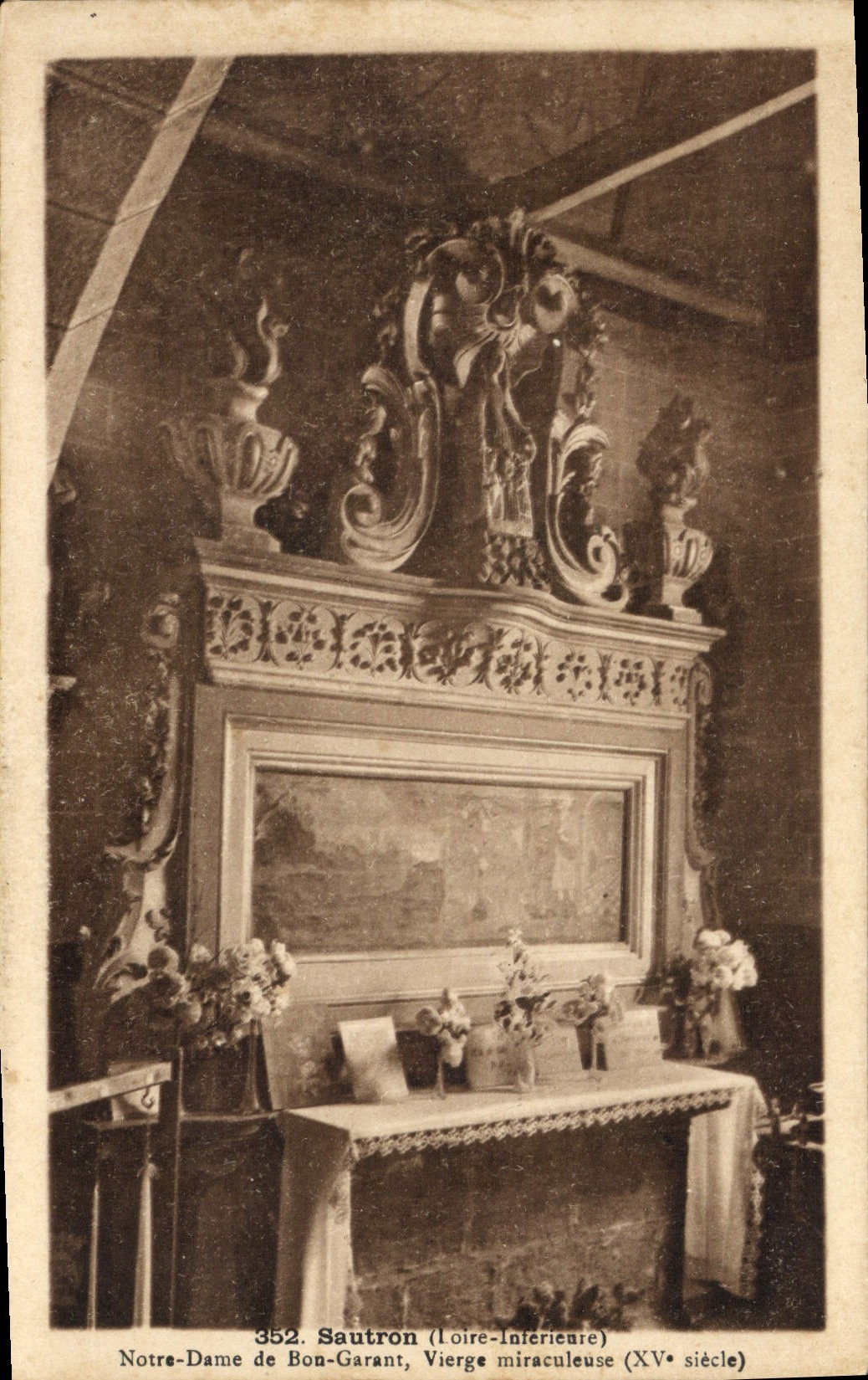 CPA Sautron Notre Dame de Bon Garant Vierge miraculeuse 
