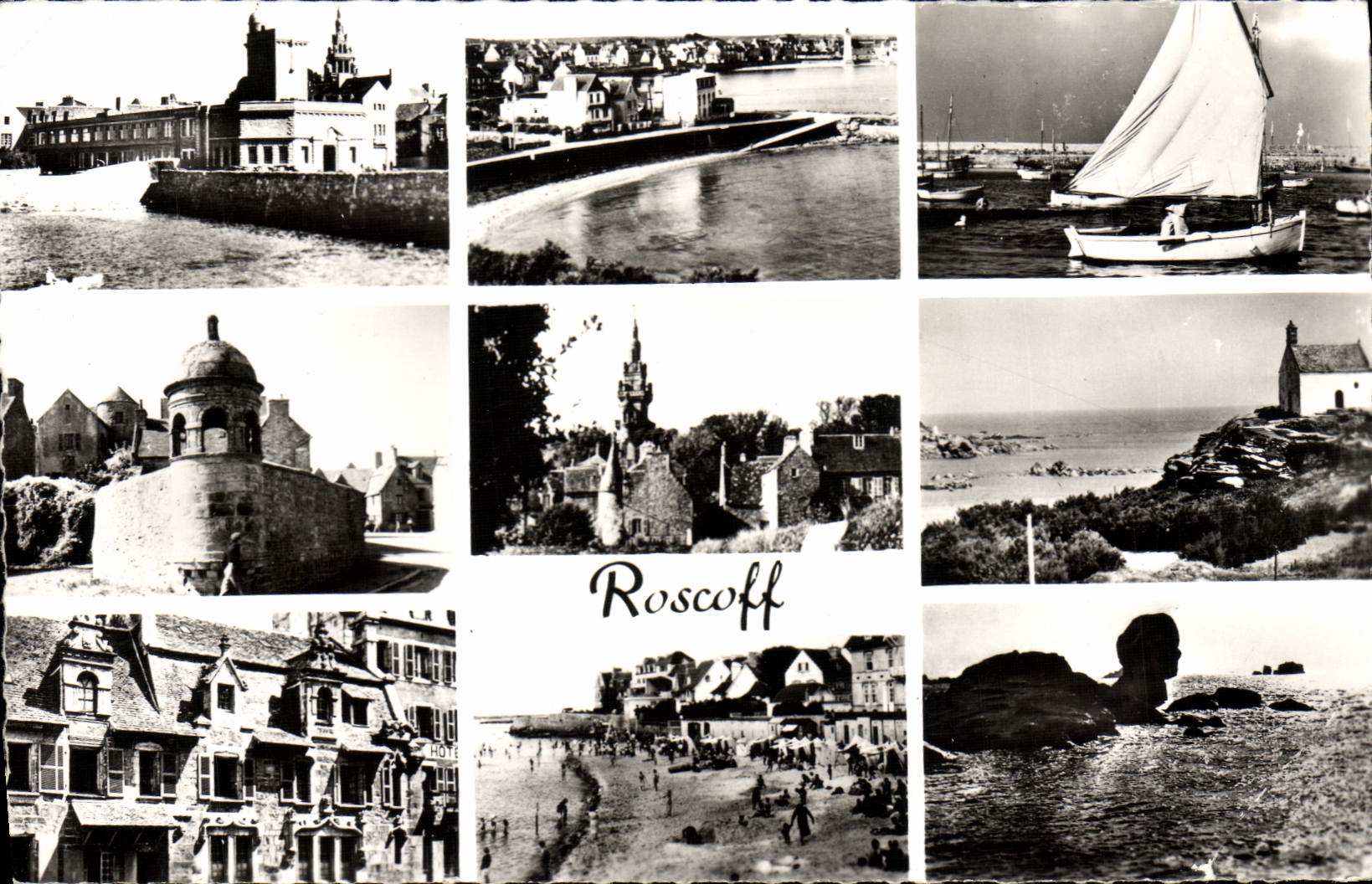 CPM Roscoff Laboratoire Biologique Vue Generale Le port Tourelle Marie Stuart Chapelle Sainte Barbe Maison Gaillard