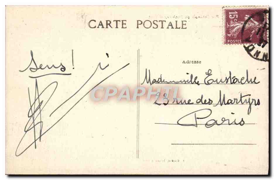 Sens — Vue Générale du Fanbourg d'Yonne — Maunoir & Cie — Rückseite