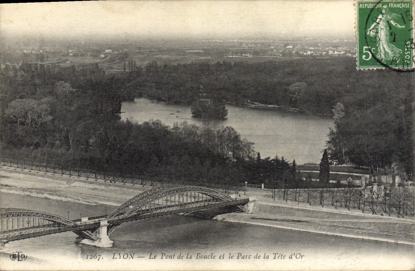 LYON — Le Pont de la Boucle et le Parc de la Tête d'Or — BLD, n°1267