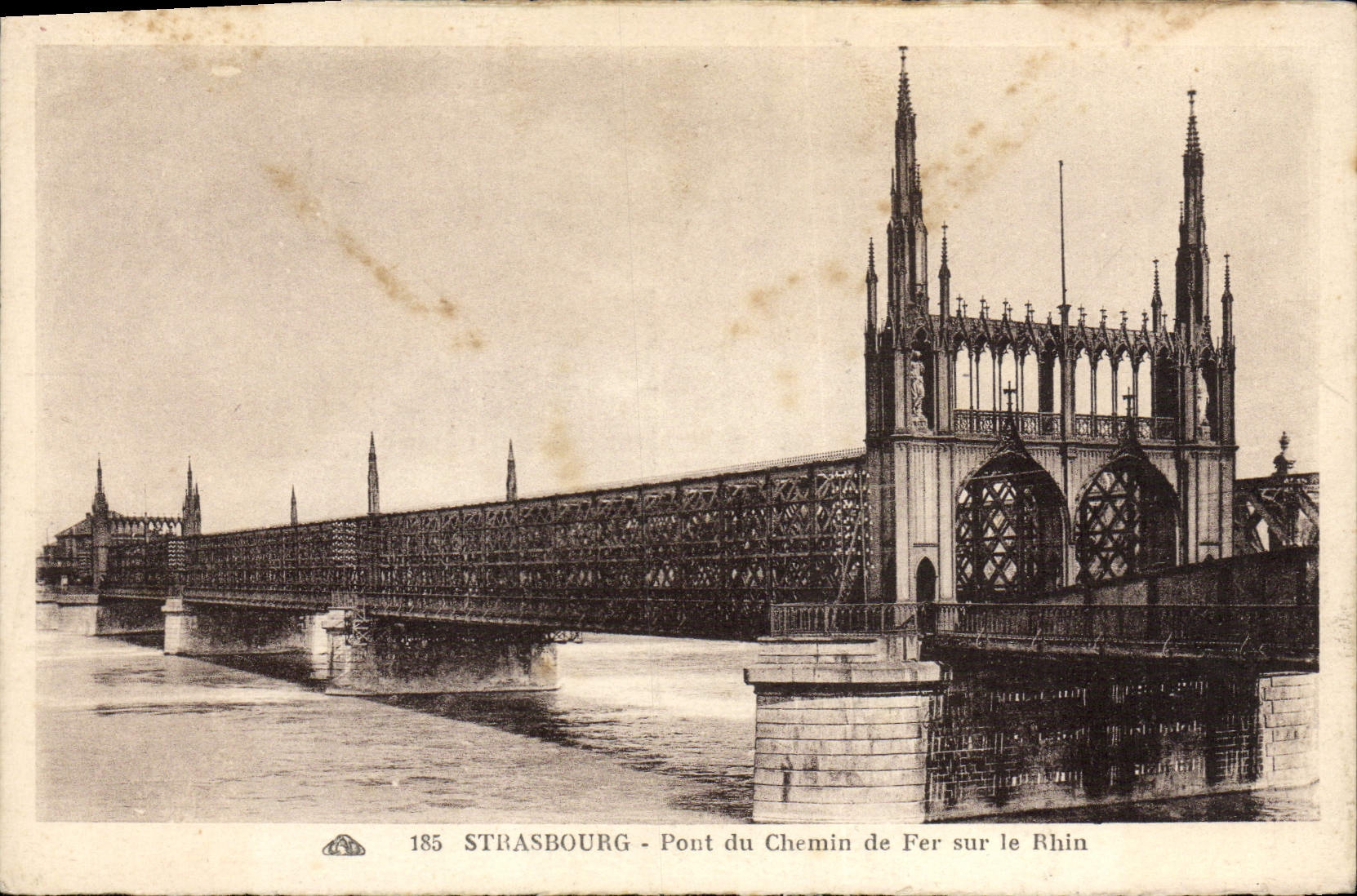 CPA Strasbourg Pont du Chemin de Fer Sur Le Rhin