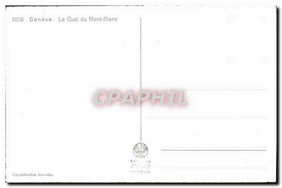 CPM Geneve Le quai Du Mont Blanc Bateau — Verso
