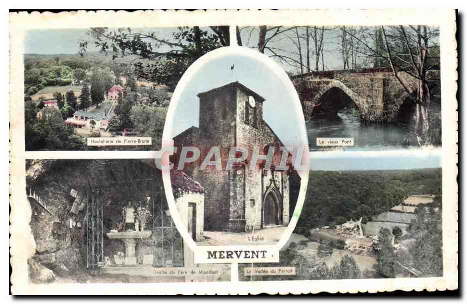 CPM Mervent Hostellerie de Pierre Brune Le vieux pont