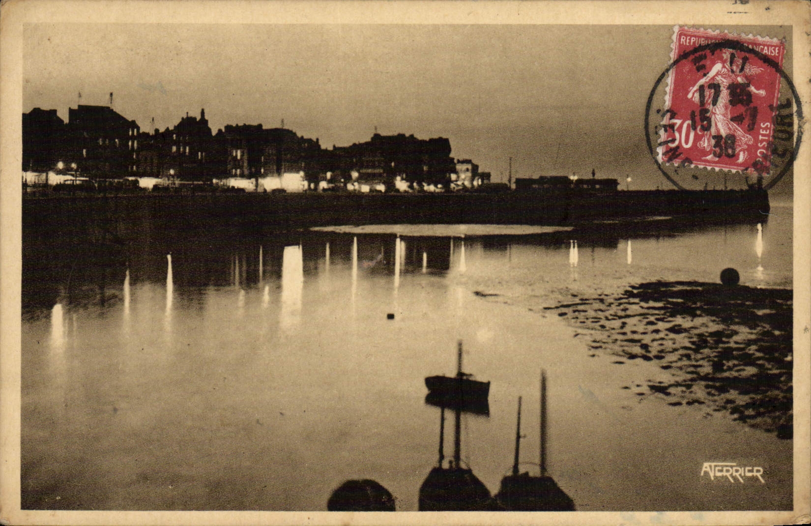 Le Tréport - Le Port (Effet de Nuit) — Édition d'Héliogravure d'Art, n° 363