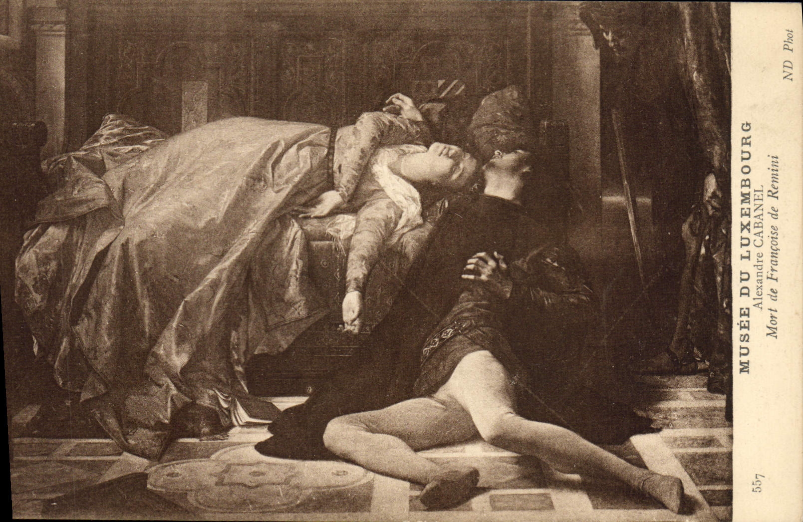 CPA Musee Du Luxembourg Paris Alexandre Cabanel Morte de Francoise de Remini