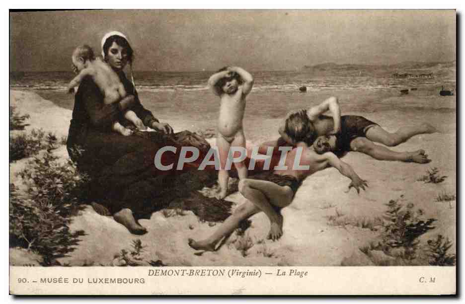 CPA Musee Du Luxembourg Paris Demont Breton La Plage