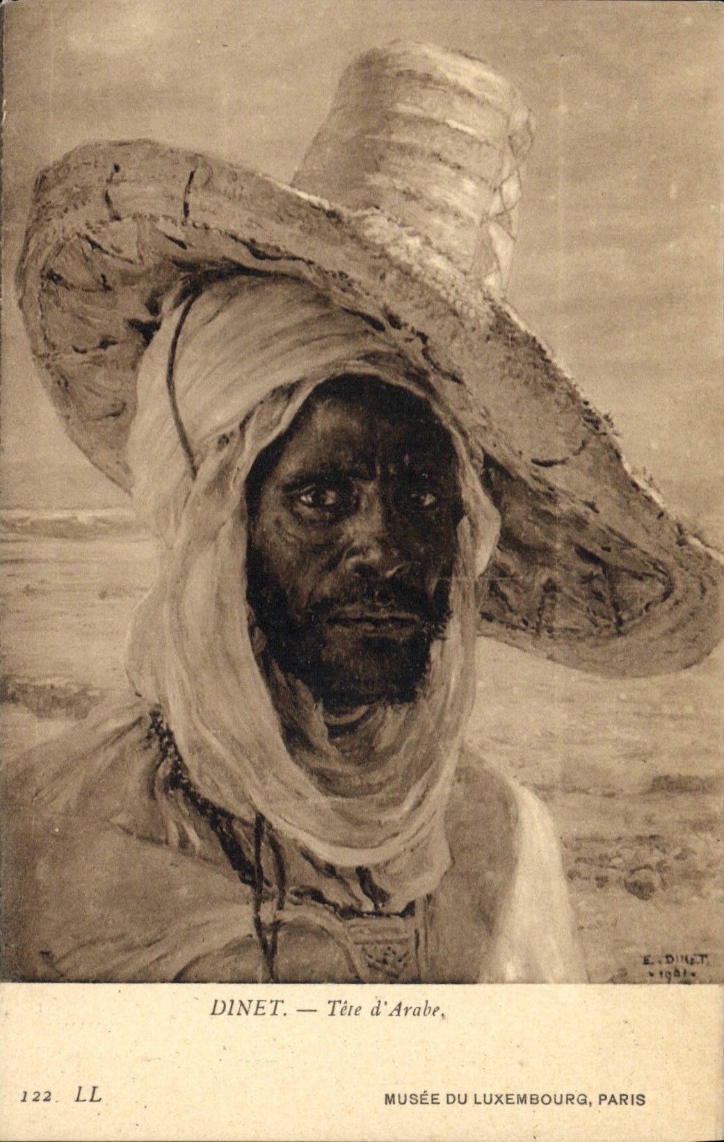 Tête d'Arabe — œuvre de E. Dinet — Musée du Luxembourg, Paris