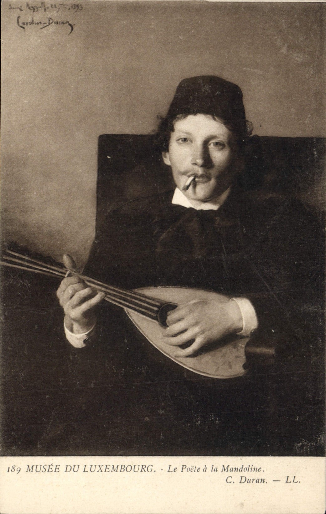 CPA Musee Du Luxembourg Paris Carolus Duran Le poete a la mandoline