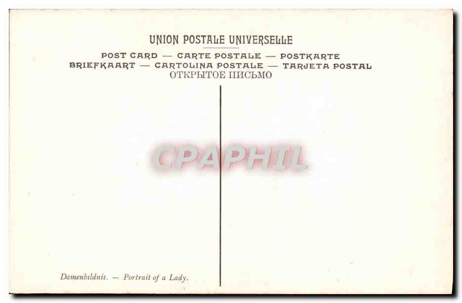 CPA Faivre La femme a L'eventail Musee du Luxembourg Paris  — Verso