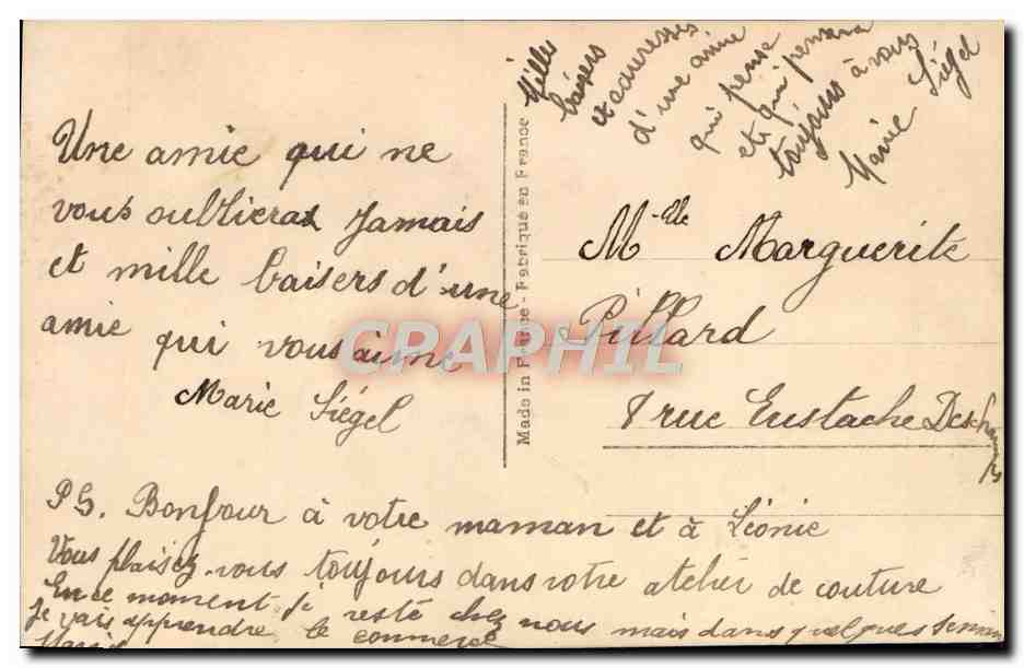 CPA Bonne Annee Femme — Back