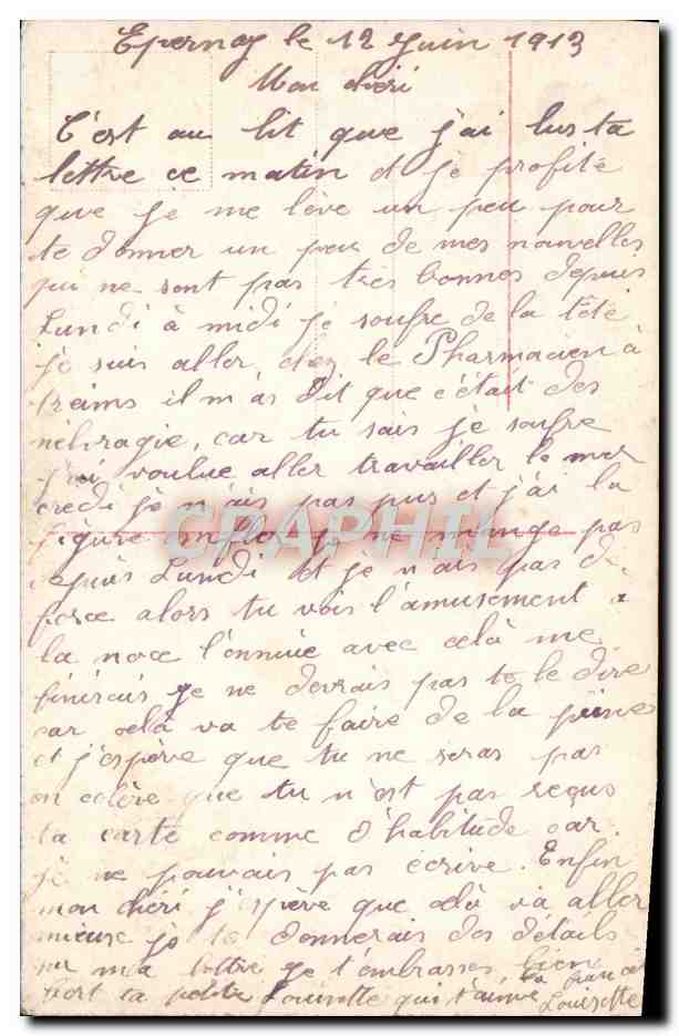 CPA Fantaisie Femme Le reve — Rückseite