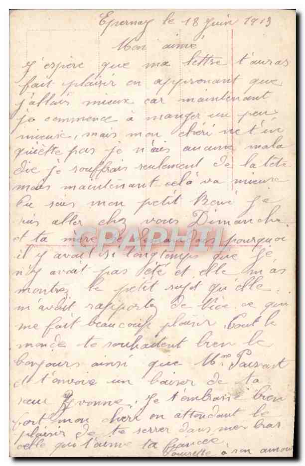 Homme en costume tenant des roses — 'Rêve' — éditeur inconnu — Verso