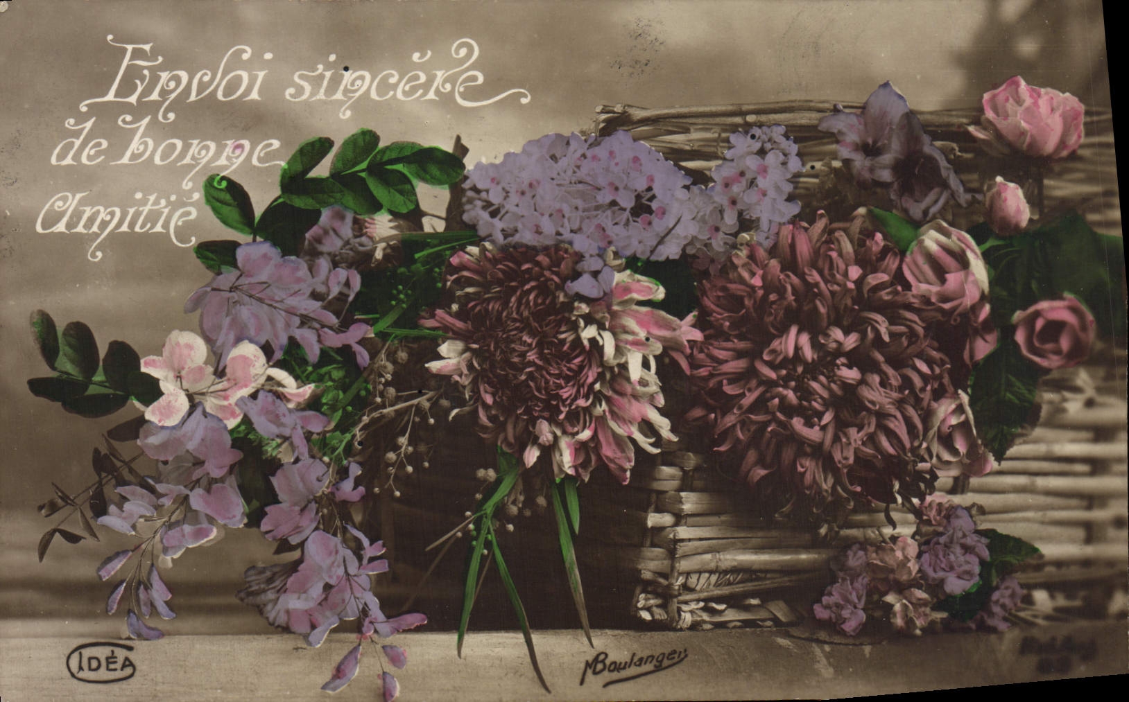 CPA Envoi Sincere de Bonne amitie Fleurs