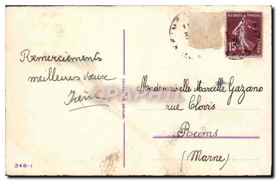 CPA Bonne Annee — Verso
