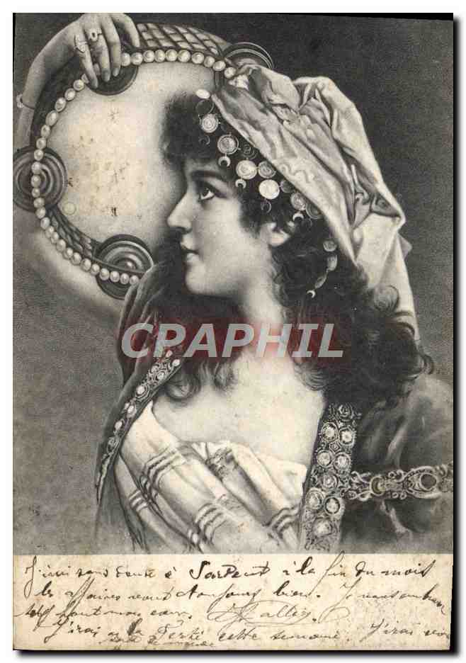 Jeune femme en costume oriental — Sardein à la fin du XIXe siècle — éditeur inconnu, n° de série 19