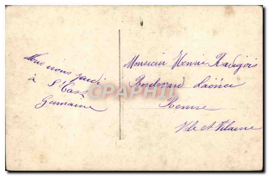 CPA Fantaisie Homme Avion — Rückseite