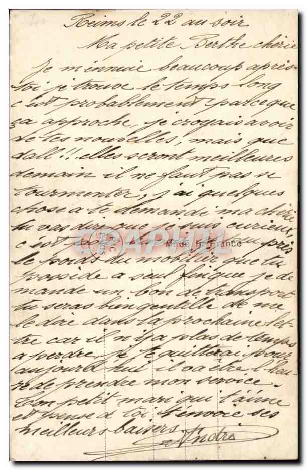 CPA Fantaisie Femme — Verso