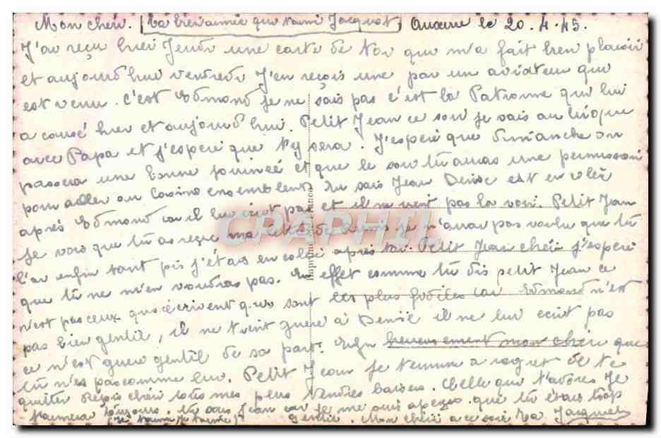 CPA Fantaisie Femme Fer a cehval — Verso