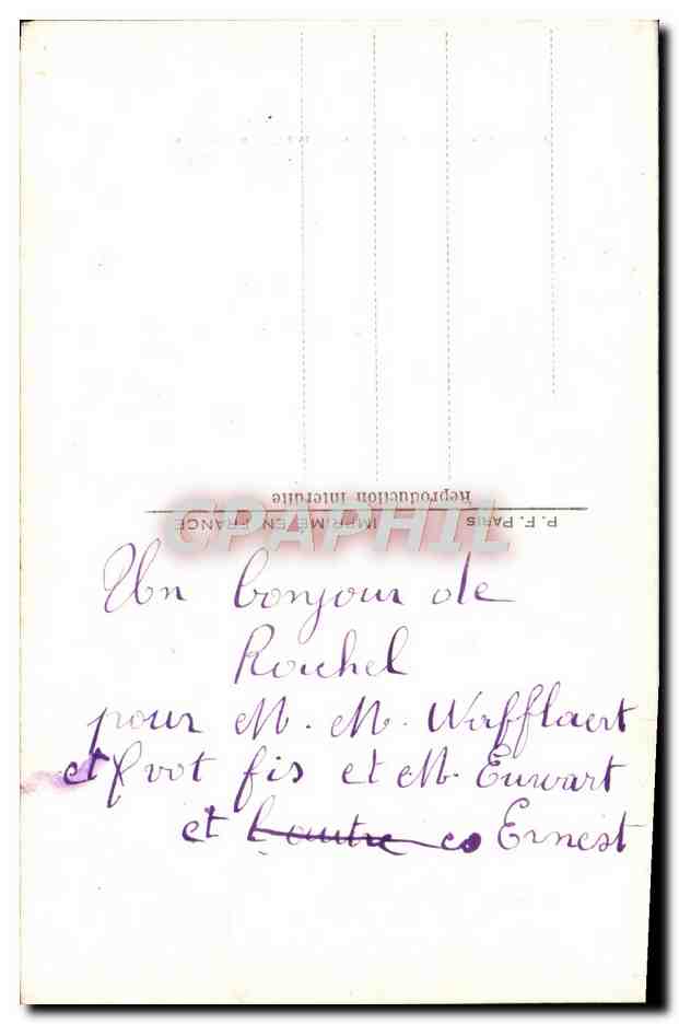 CPA Fantaisie Fleurs Une pensee de Valenciennes — Rückseite