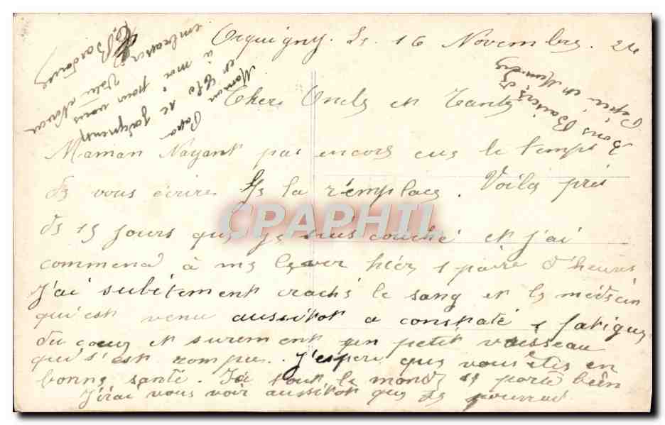 CPA Fantaisie Fleurs Fer a cheval — Rückseite