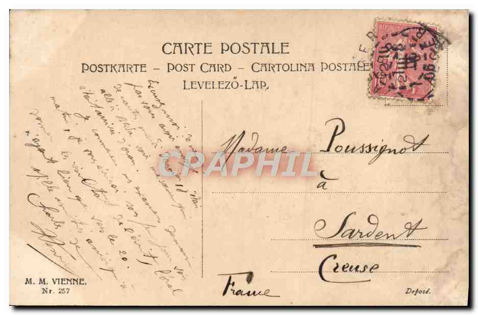 CPA Fantaisie Femme — Verso