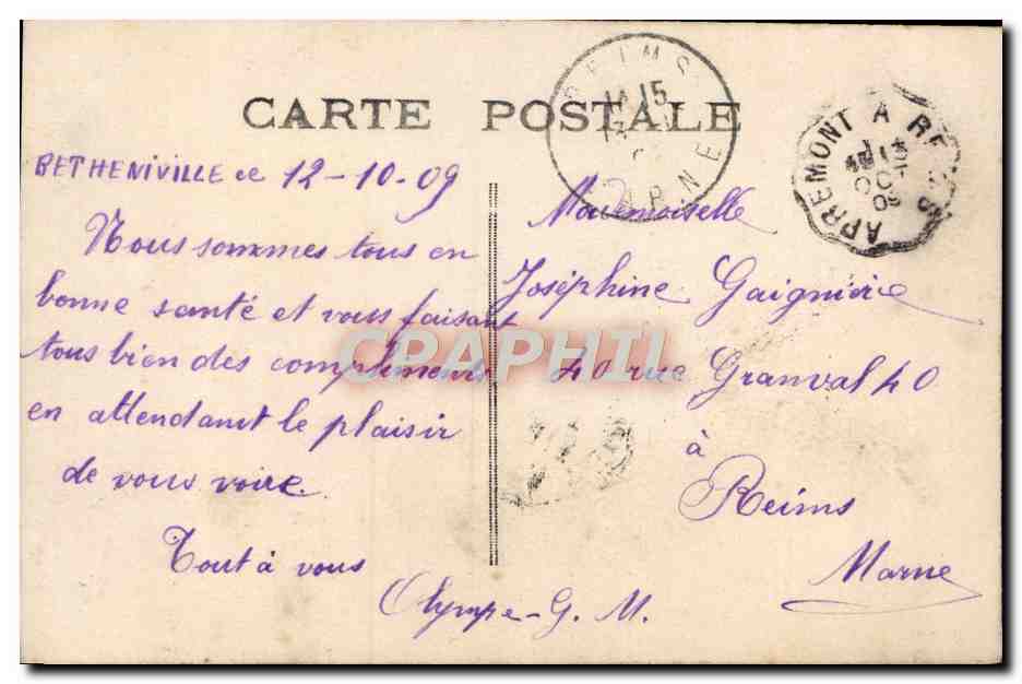 CPA Fantaisie Femme — Rückseite