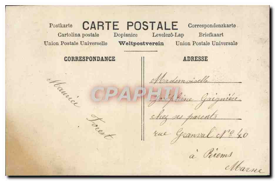 CPA Fantaisie Femme — Rückseite