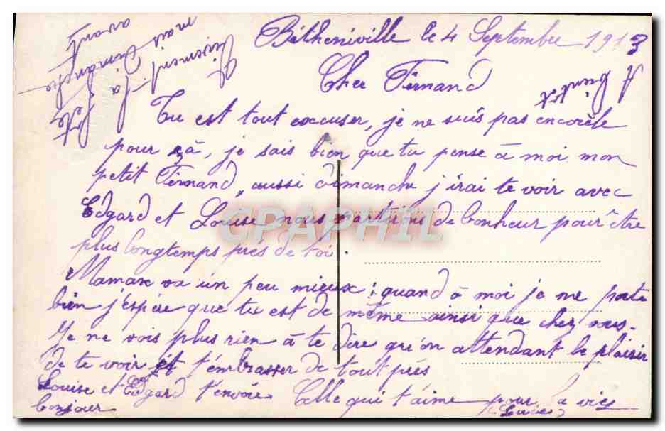 CPA Fantaisie Femme — Verso