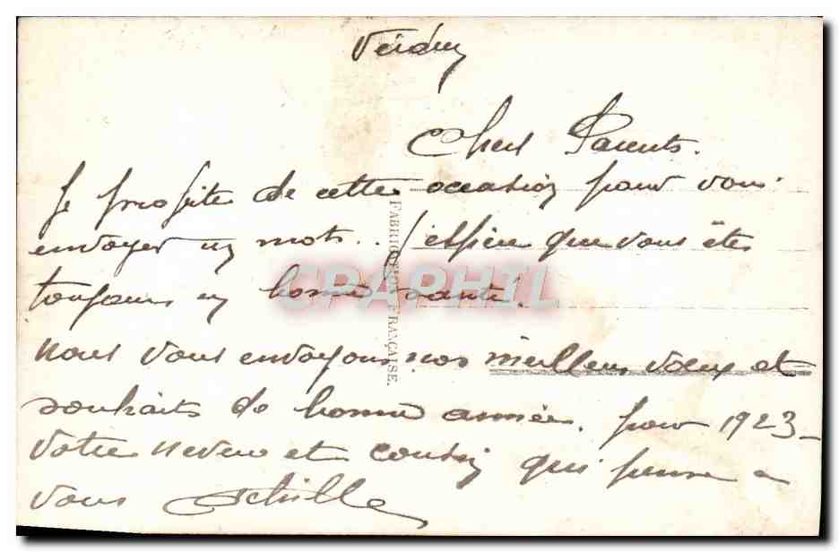 CPA Fantaisie Bonne annee — Rückseite