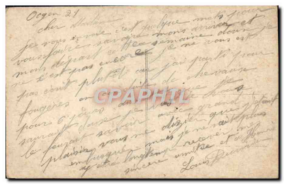 CPA Fantaisie Femme Point d'interrogation  — Verso