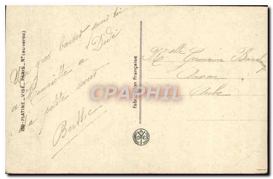 CPA Fantaisie Femme Fer a cheval Oiseau  — Verso