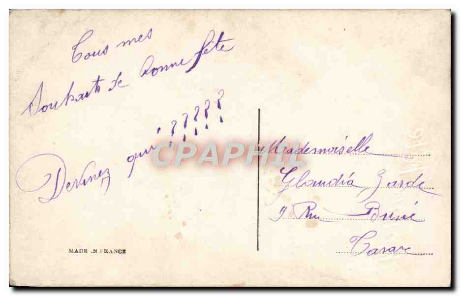 CPA Fantaisie Homme — Verso