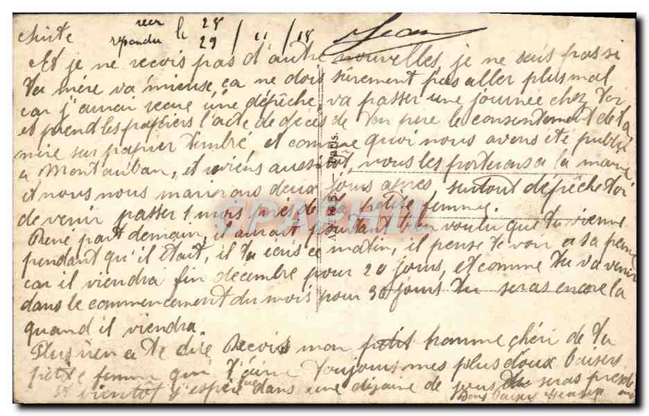 CPA Fantaisie Femme Point d'interrogation — Verso