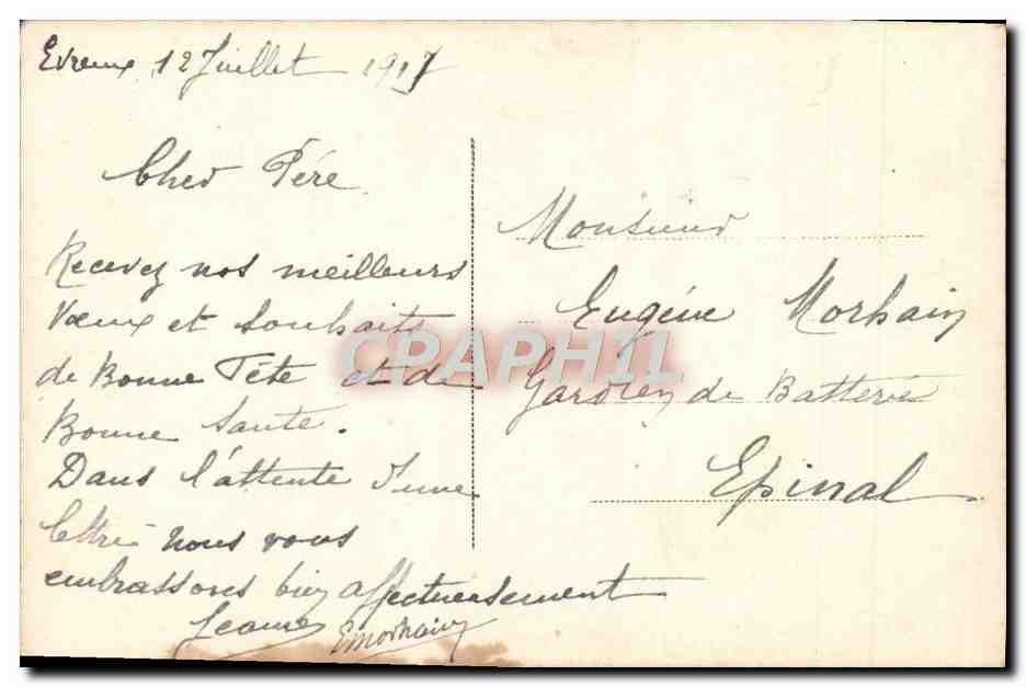 CPA Fantaisie Fleurs — Rückseite