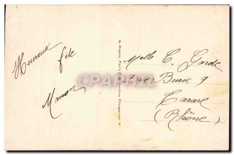 CPA Fantaisie Femme — Rückseite