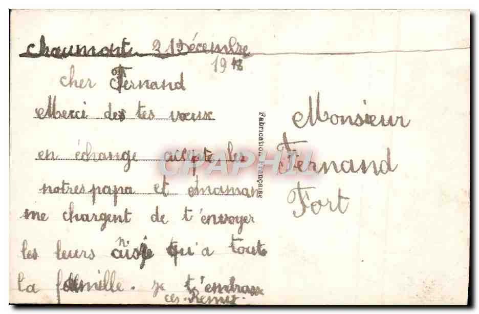 CPA Fantaisie Enfant — Rückseite