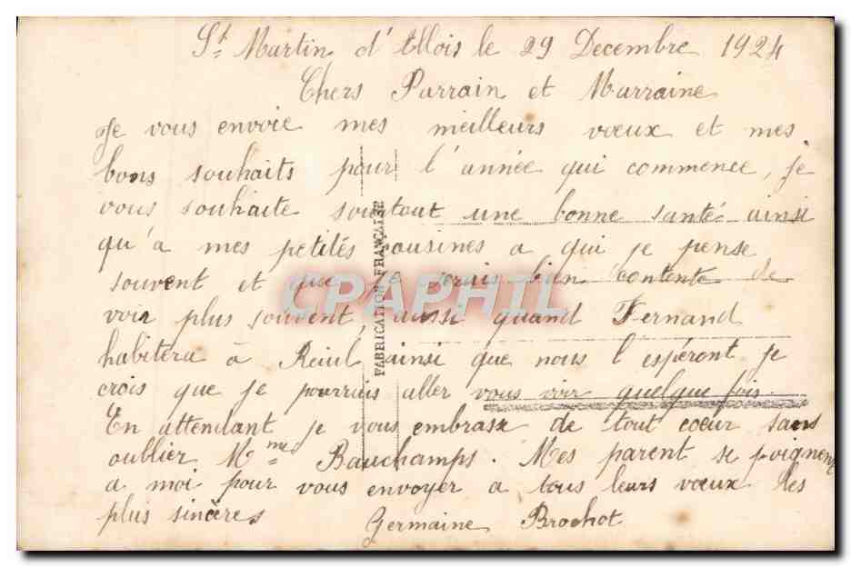 CPA Fantaisie Enfant — Rückseite