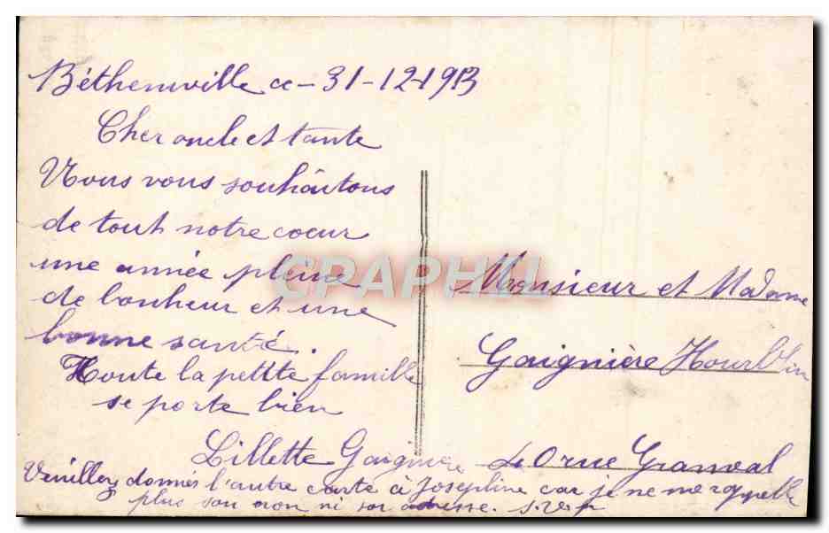 CPA Fantaisie Enfant — Verso