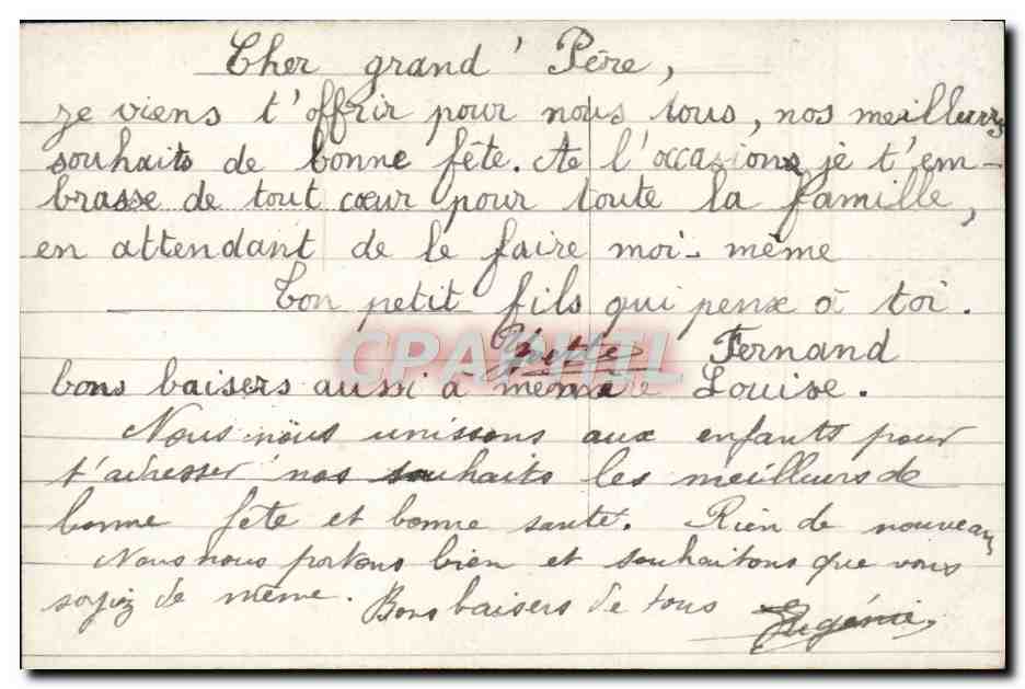 CPA Fantaisie Enfants — Rückseite