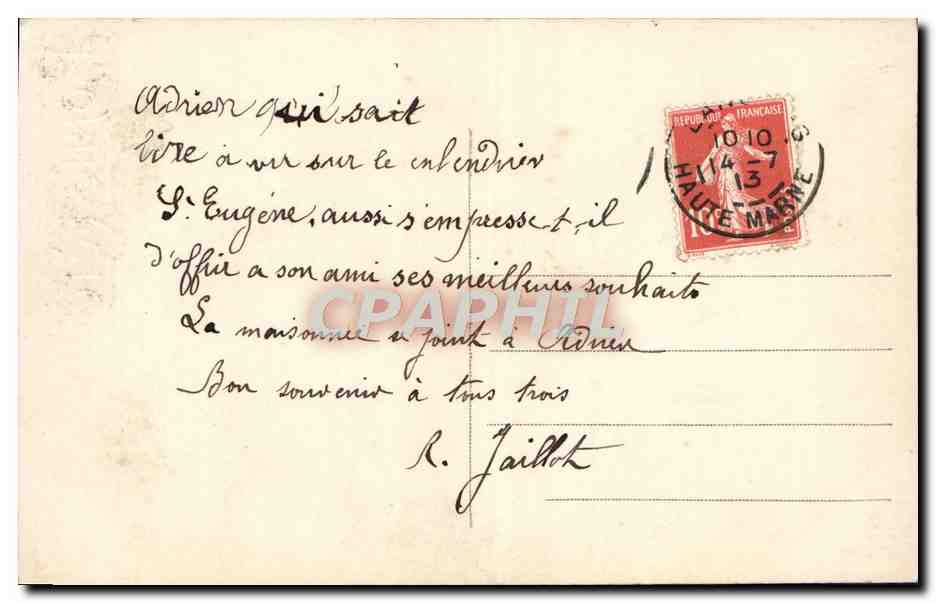 CPA Fantaisie Fleurs — Verso