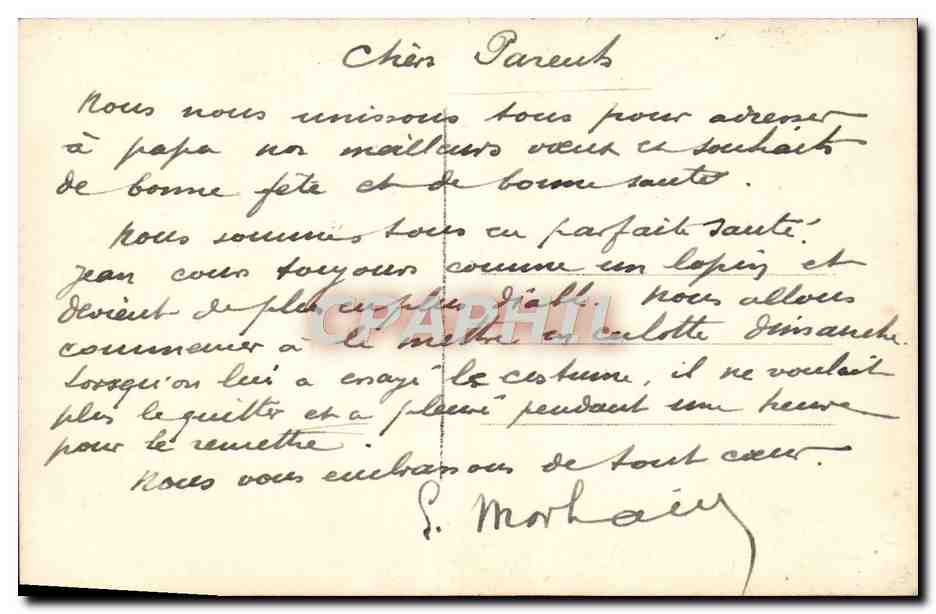 CPA Fantaisie Enfant — Verso