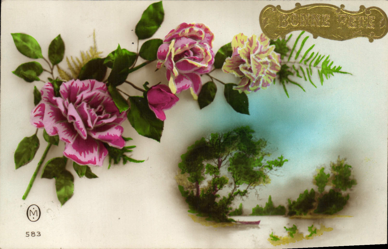CPA Fantaisie Fleurs