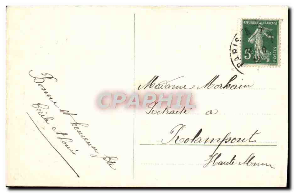 CPA Fantaisie Fleurs  — Rückseite