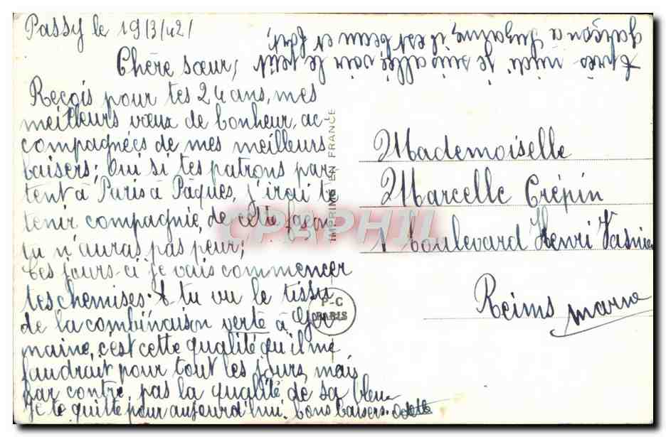 CPA Fantaisie Enfant  — Rückseite
